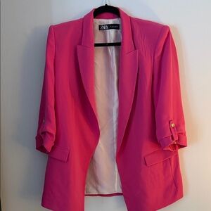 Zara Women's Vibrant Pink Blazer